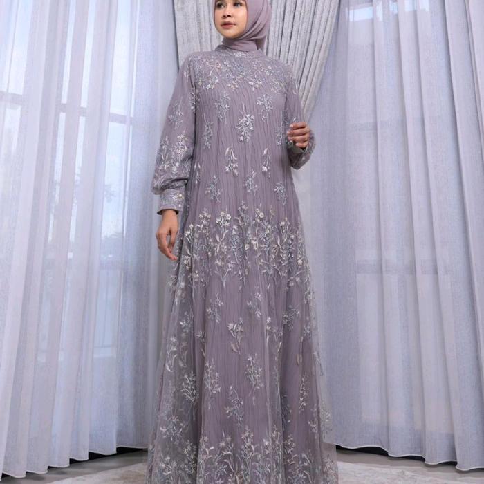 Nessie Dress By Marevi Fashion Original Gamis Lebaran Mewah