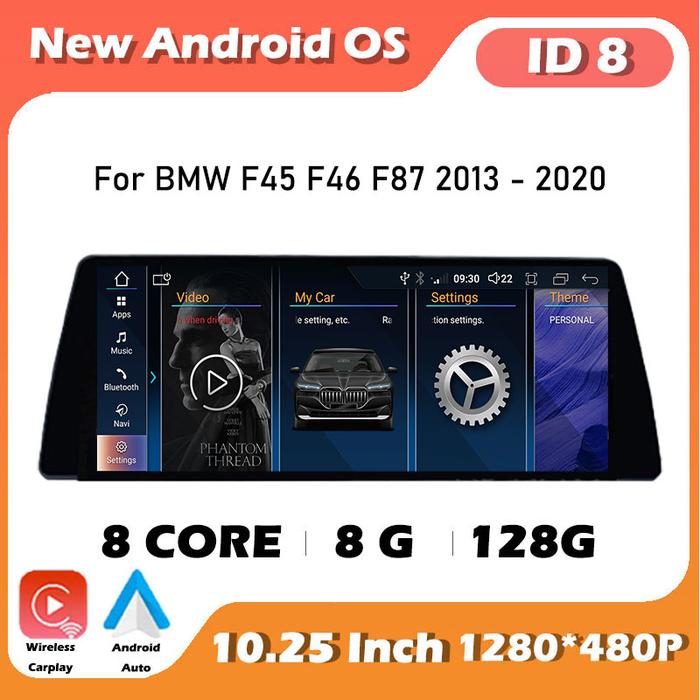 8 Core For BMW F45 F46 F87 2013 - 2020 10.25 Inch Touch Screen