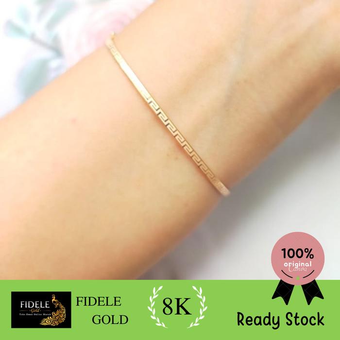 Gelang bangle ringan lotus gold toko surabaya