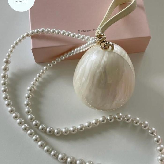 SIMONE ROCHA MICRO PEARL EGG BAG