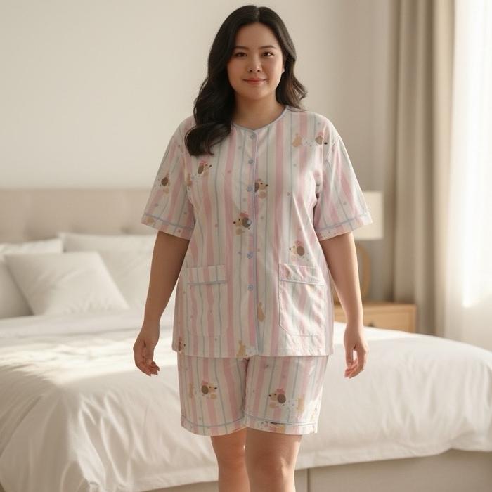 Piyama Katun jepang JUMBO HP wanita