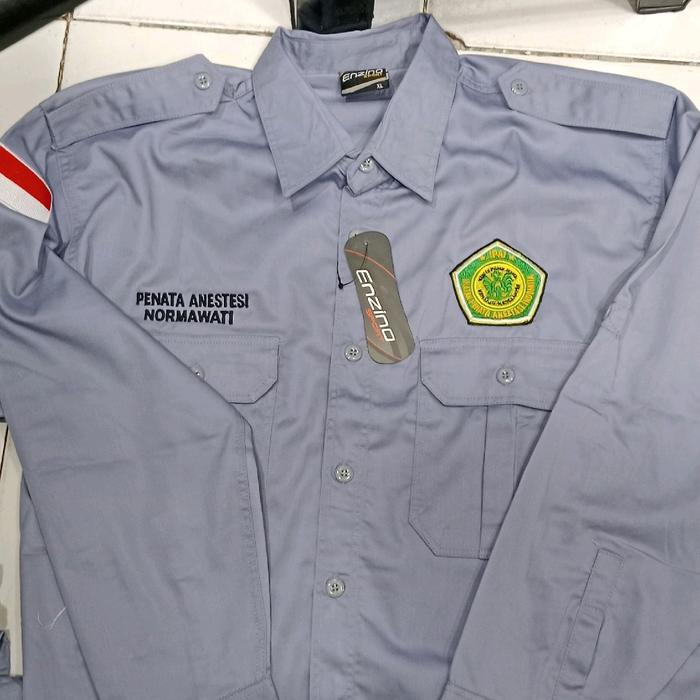 seragam IPAI /kemeja IPAI lengan panjang abu
