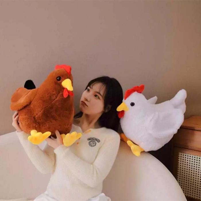 Boneka Hewan Ayam Gemoy Lucu dan Imut Boneka Ayam Negri Boneka Ayam Betina Hadiah Anak Ulang Tahun G