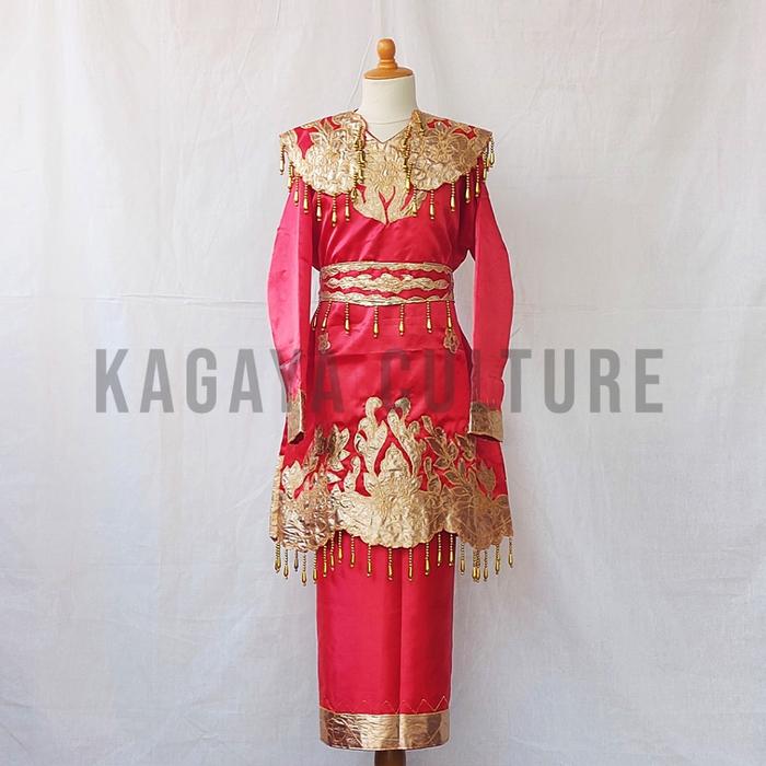 Baju Adat  Bordir Cewek SMP Rok Lilit - Baju Tari Bordir adat  SMP - Baju Karnaval Adat  Bordir - Ba