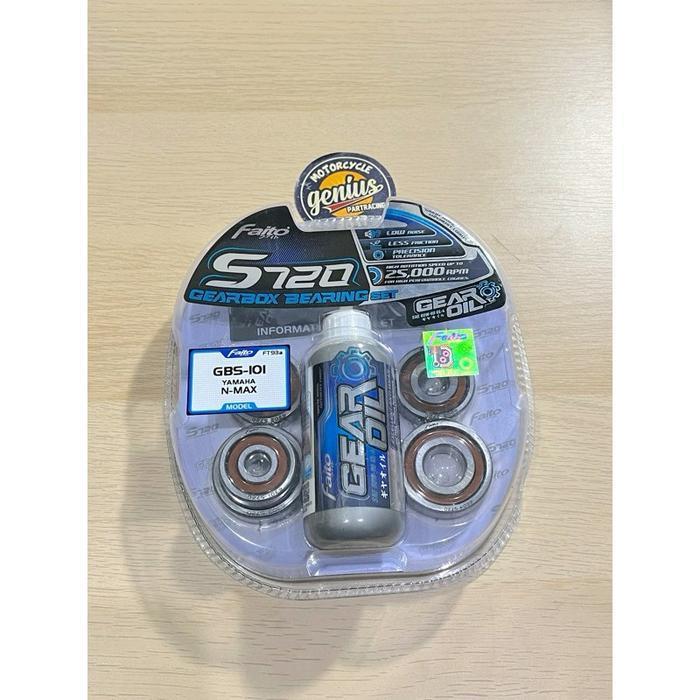 BEARING SET GARDAN FAITO NMAX / LEXI 155 S720 & GEAR OIL OLI GARDAN