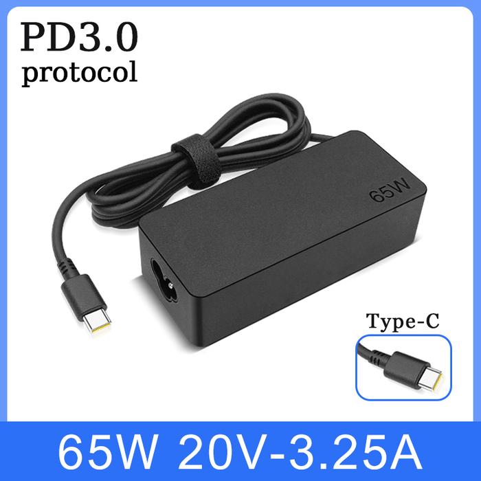 65W 20V 3.25A USB C Laptop Charger Adapter for Lenovo ThinkPad Hp Chromebook Yoga Dell ASUS Type C F