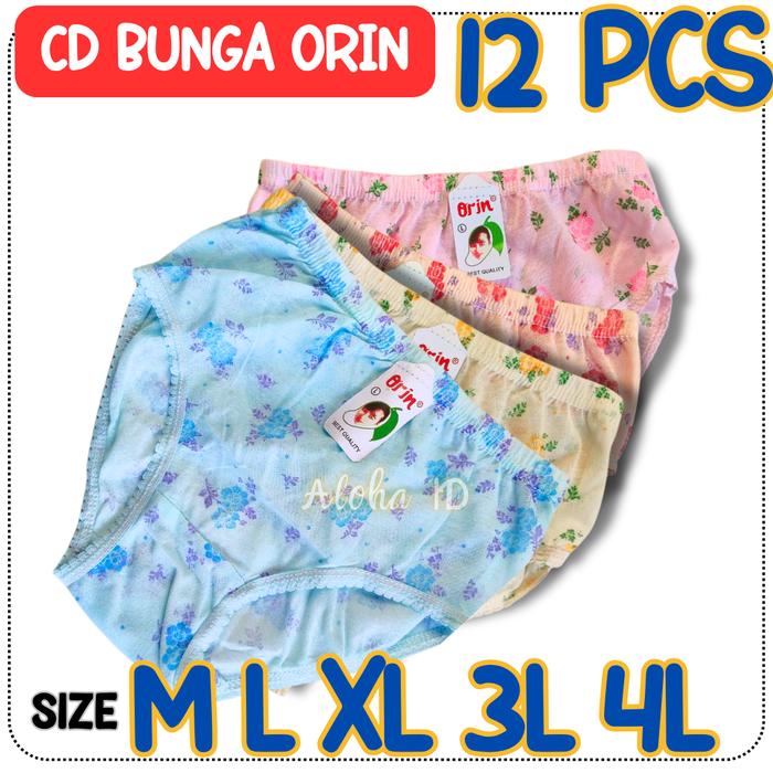 12 PCS CELANA DALAM WANITA MOTIF ORIN CD ANAK REMAJA DEWASA PEREMPUAN