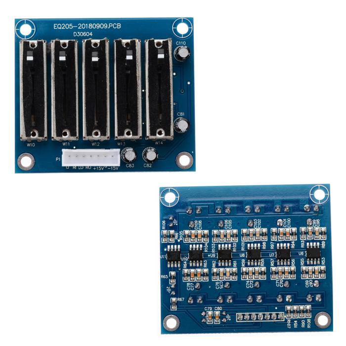Stereo 5-Band Equalizer EQ Board Dual power +/-12V +/-15V 5-Segment