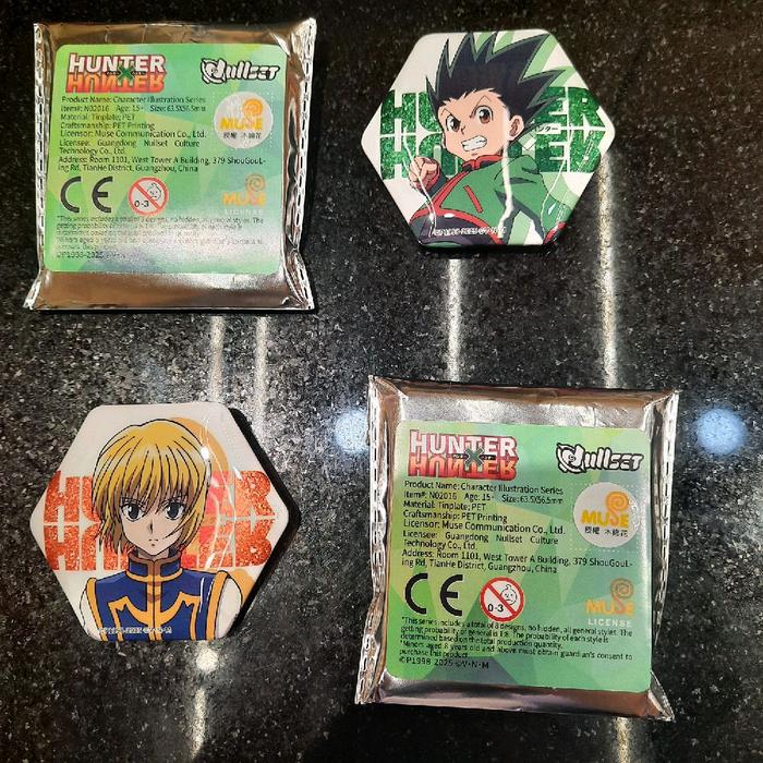 OFFICIAL HunterxHunter Hunter x Hunter GON KURAPIKA KILLUA LEORIO HISOKA [RARE] Limited Item Pin Bad