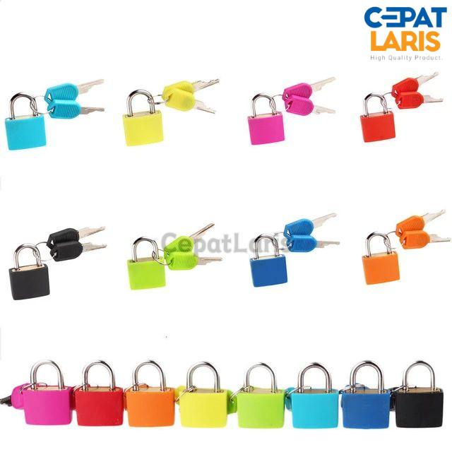 CL Kunci Gembok Koper Warna Warni 23mm Gembok Korea Gembok 2 Kunci Gembok Mini Serbaguna