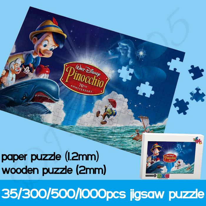 1000 Piece Puzzles for Kids Disney Classic Animated Film Pinocchio