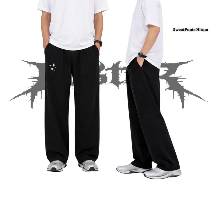 PusterApparel celana viral sweatpants baggy gray fit loose ballon panjang 2026 skena santai sweatpan