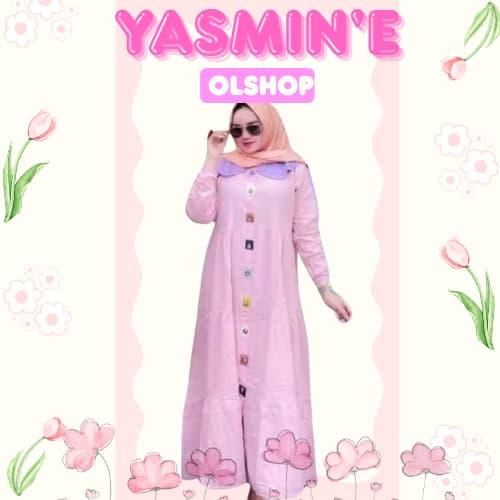 MARISA DRESS gamis wanita bahan crinkle airflow dres wanita lucu gamis kekinian