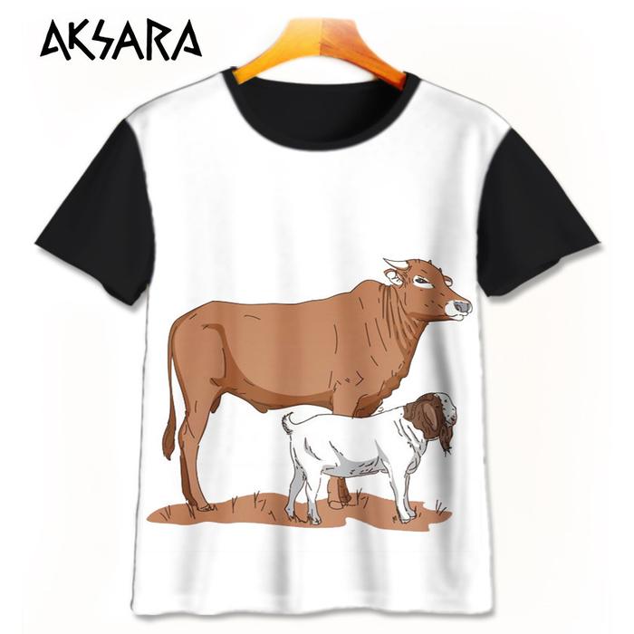 Kaos Anak Anime Binatang Hewan Domba Sapi Qurban v3 Baju Binatang Hewan Domba Sapi Qurban TV Animasi