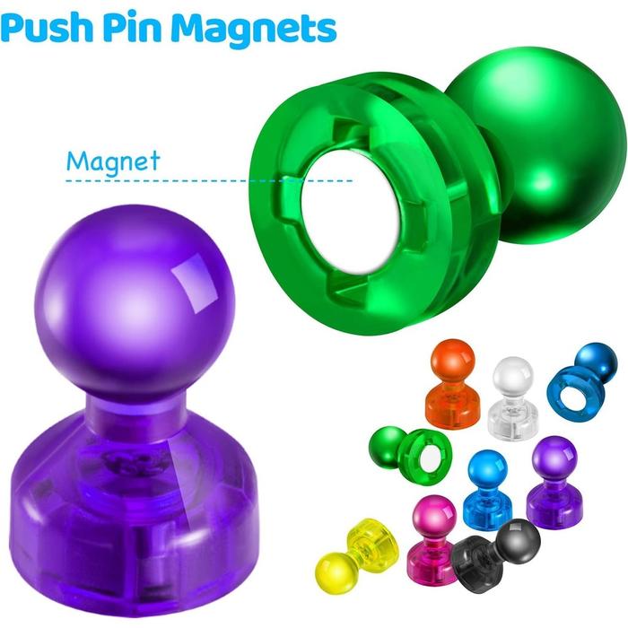 8pcs Pin Magnet Neodynium Memo Kulkas Magnet Thumbtack Paku 11*17mm
