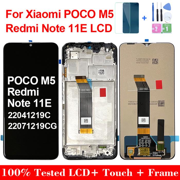 6.58" Original Poco M5 Display For Xiaomi Poco M5 22071219CG LCD