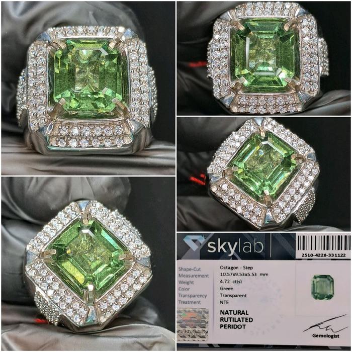 Natural Rutilated Peridot 4.72cts memo SKYlab