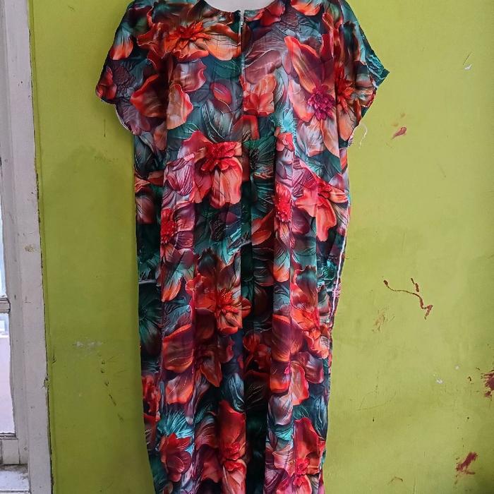 DASTER RIJEK RAYON DAPAT 2PC UKURAN JUMBO RIJEK MOTIF TANGAN PENDEK