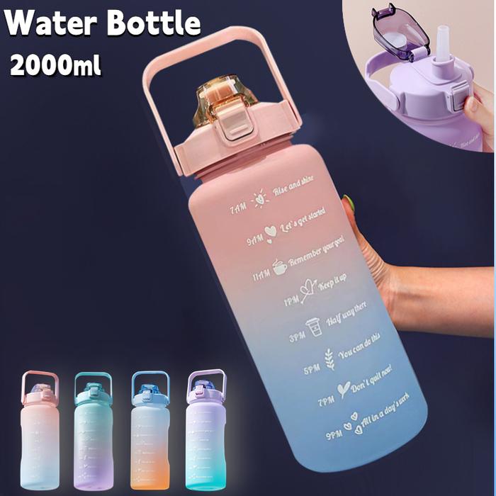 2 Liters Water Bottle Motivational Water Bottle With Time Marker