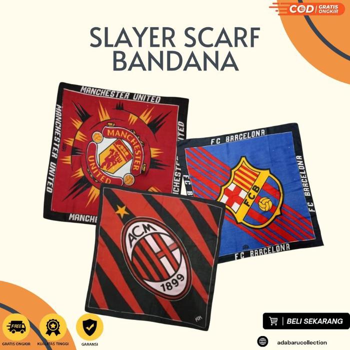 SLAYER SCARF BANDANA RETRO MU ACMILAN BARCELONA