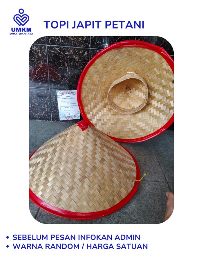 Topi petani / Caping / Topi kerja disawah / topi kerja di ladang / topi petani sawah / topi besar / 