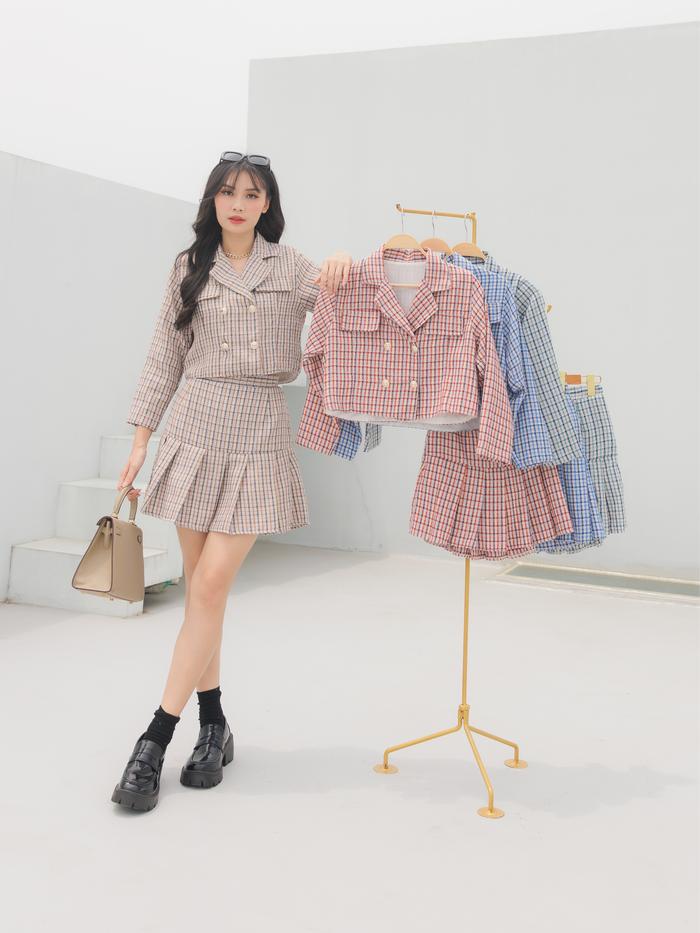 Lasha Long Sleeve Tennis Tweed Set