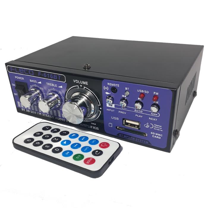 Fleco Amplifier Bluetooth Mini F-616BT ampli Stereo Karaoke