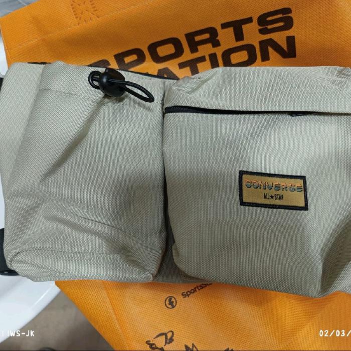 original asli tas Converse TB2427-600KOSA waist bag khaki