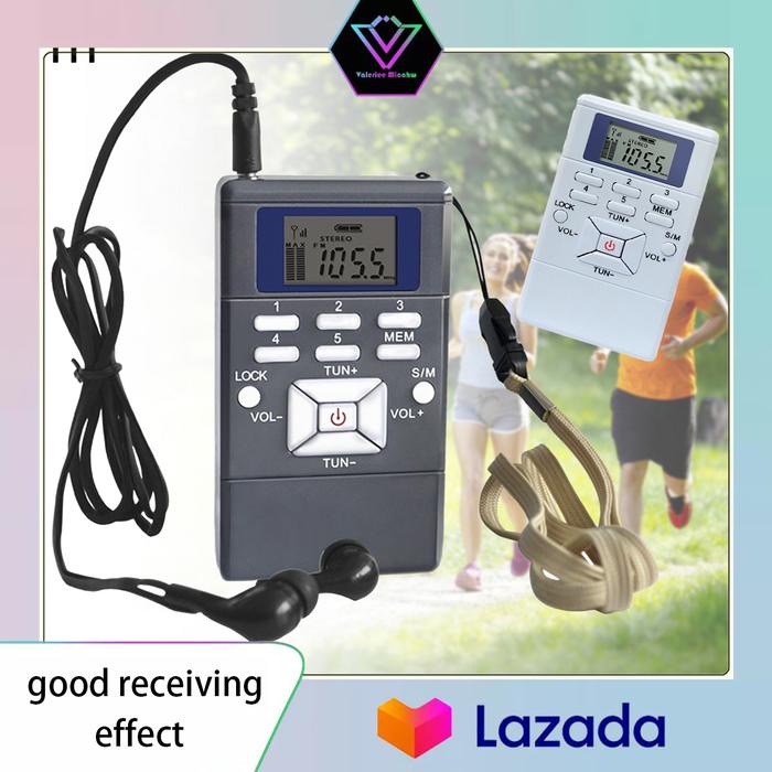 HRD-102, Radio Digital Mini LCD Display Portabel Multifungsi Stereo