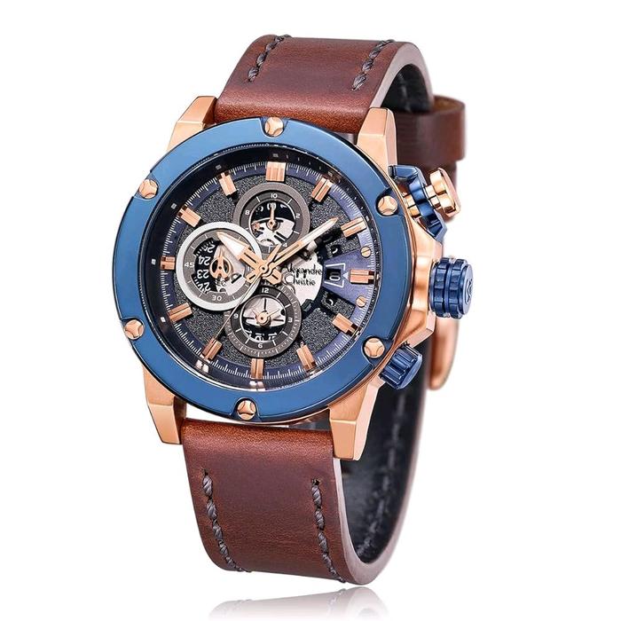 ALEXANDRE CHRISTIE AC6491MC CHRONOGRRAPH / jam tangan ac 6491mc chronograph stopwatch ( pria )