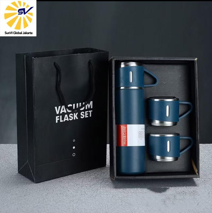 TERMURAH - TERMOS CANGKIR SET - VACUUM FLASK - THERMOS VACUM BISNIS