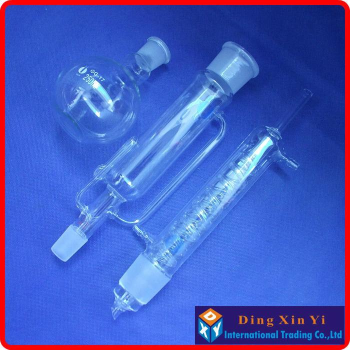 (2pcs/lot) 250ml Soxhlet extractor,Extraction Apparatus soxhlet with