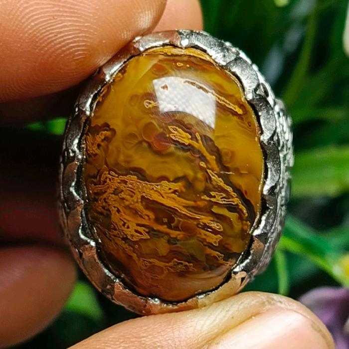 Cincin Batu Akik Bulu Perindu