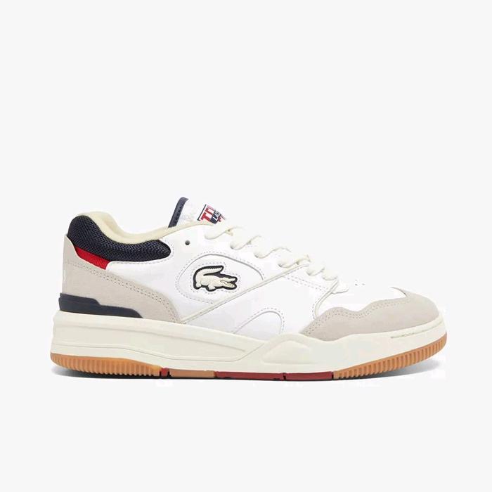 LACOSTE Men's Sneakers Shoes Lineshot Trainers Sepatu Sneakers Pria Original - White