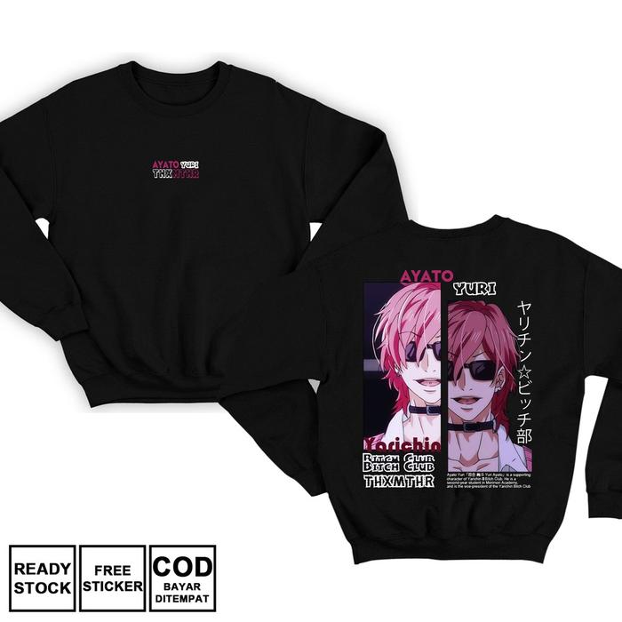 PROMO GUYS SWEATER CREWNECK AYATO YURI YARICHIN BITCH CLUB TAKASHI YUU KASHIMA TAMURA FUJISAKI ANIME
