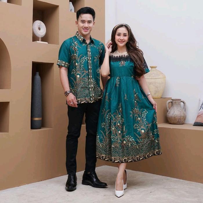 Dress Couple unggul jaya Kain unggul jaya+renda+tille+brokat Kondangan