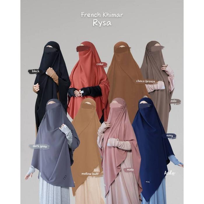 Khimar Instan Rysa French Karet Azda Indonesia Jilbab Hijab Elegan