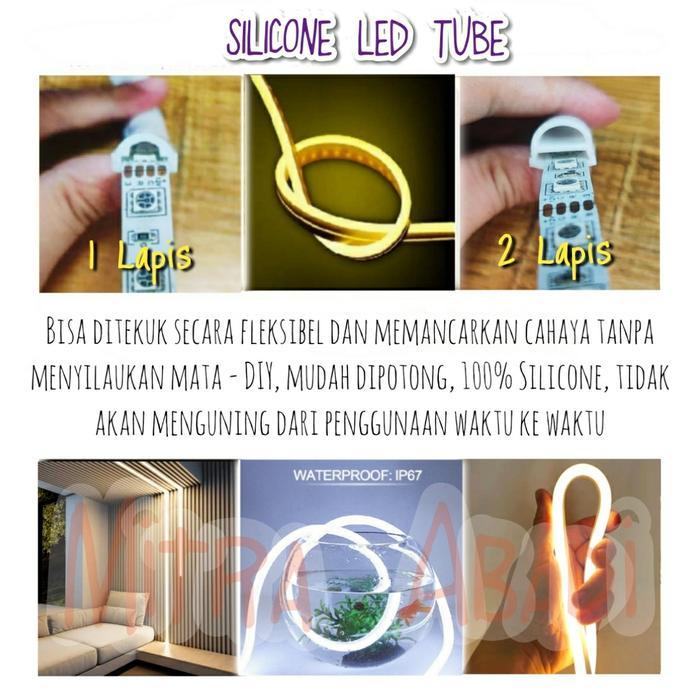 Selongsongan Karet Silicone Tube Tebal LED Selang IP67 Per Meter