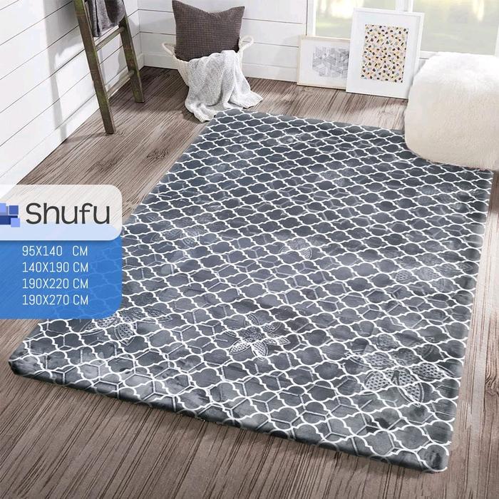 Karpet Busa Malaysia Uk. 140x190 cm Merk Shufu lebih tebal, lembut dan halus. - 