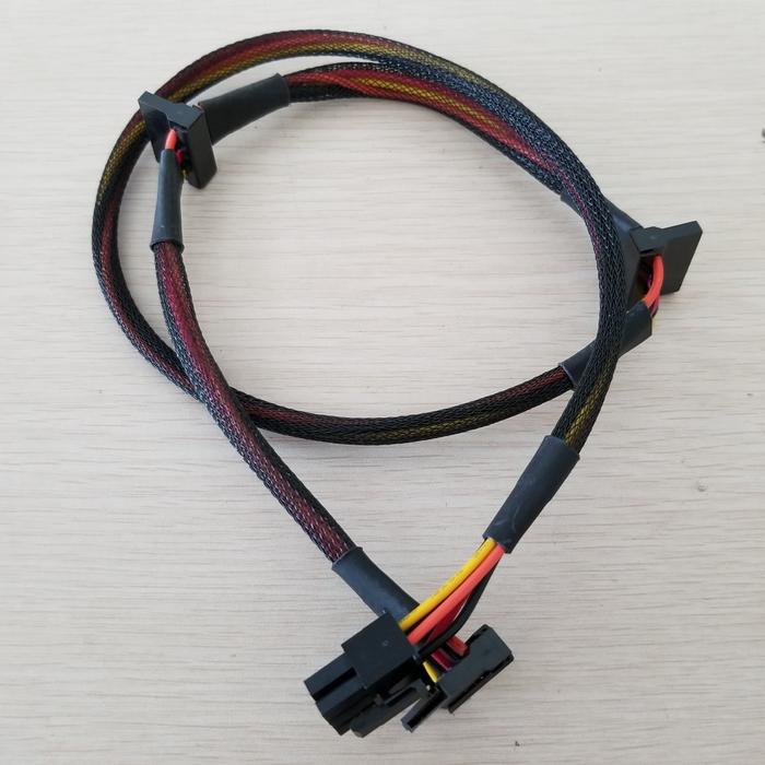 Mainboard Hard Disk DVD HDD Modular ATX PSU 6Pin to 3 Port SATA Power