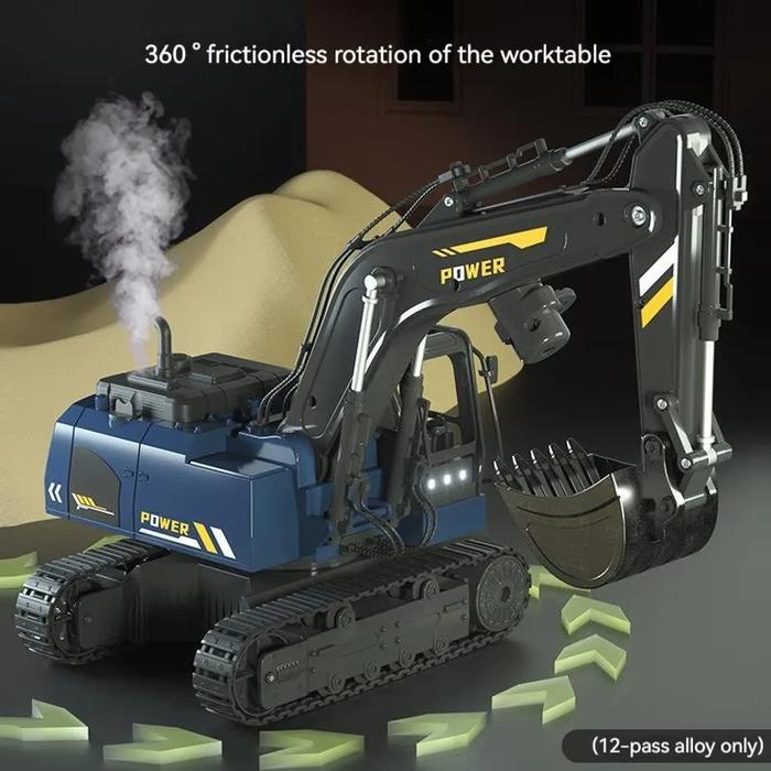 12 Channel Alloy Remote Control Excavator Engineering Vehicle Gesture