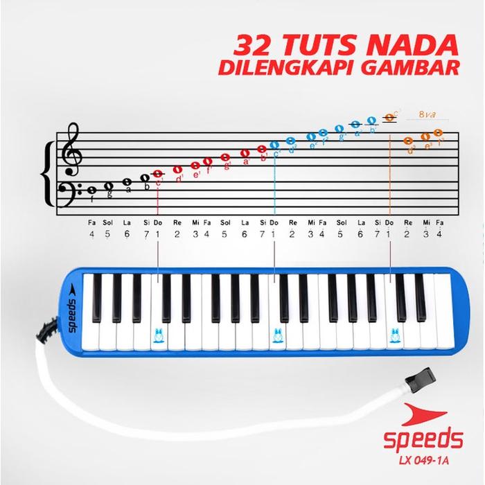 SPEEDS Pianika Mainan  Anak Murah Piano Mini Mainan 3 Warna Dapat Tas Pianika YAMAHA Original 049-1A