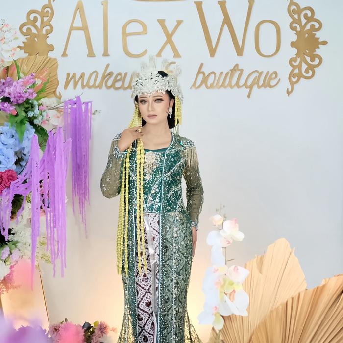 KEBAYA PENGANTIN HIJAU BOTOL KONCER,KEBAYA PENGANTIN,KEBAYA PENGANTIN MODERN MEWAH ELEGAN,KEBAYA PE
