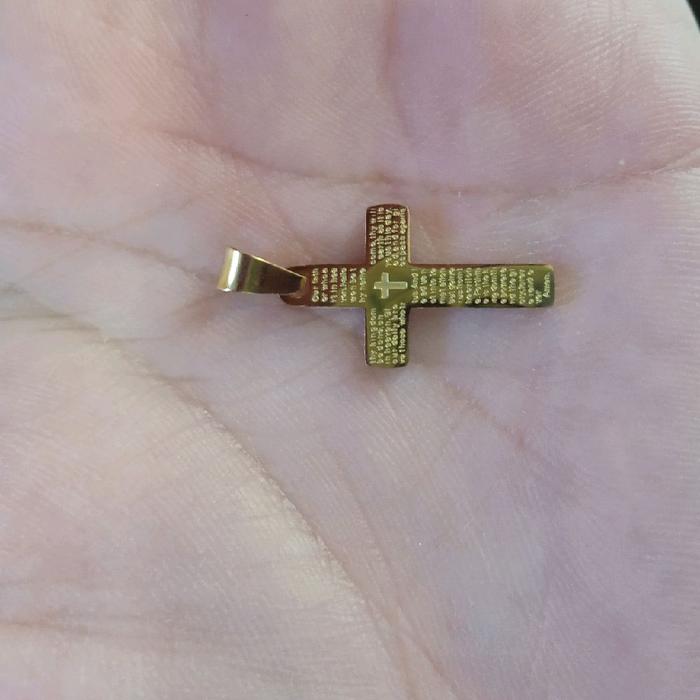 bandulan kalung salib polos / bandulan kalung bahan salib titanium