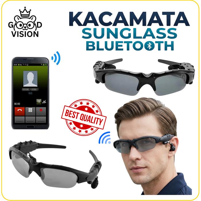 Kacamata Bluetooth MP3 Sunglasses Wireless Headset Musik Sport Grade A – Suara Jernih & Stylish