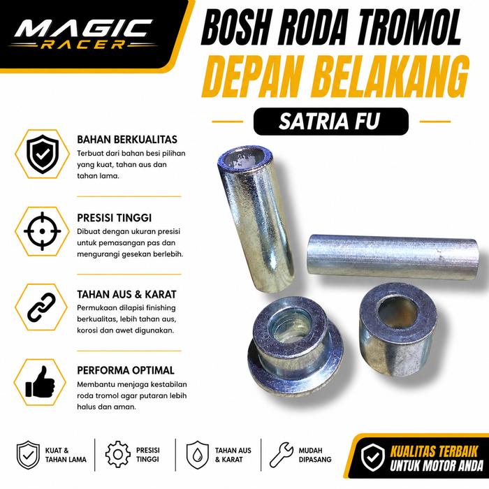 BOSH RODA TROMOL DEPAN BELAKANG SATRIA FU