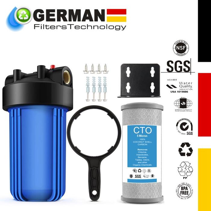 Whole House Water Filter Housing , Big Filter Housing Blue, Sediment