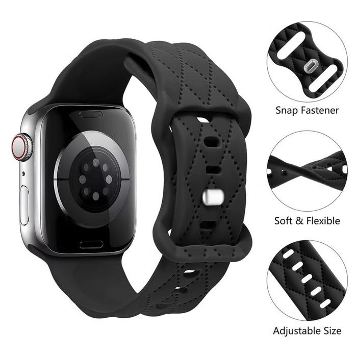STRAP SILICONE RUBBER WAFFLE STRAP SMARTWATCH