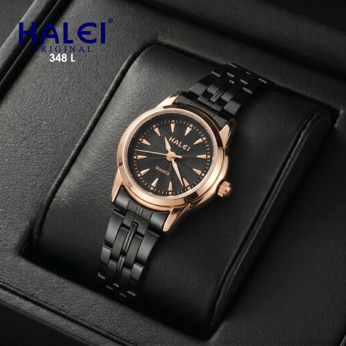 HALEI 348L Original Jam Tangan Wanita – Analog Fashion, Stainless Steel, Anti Air, Japan Movement, B