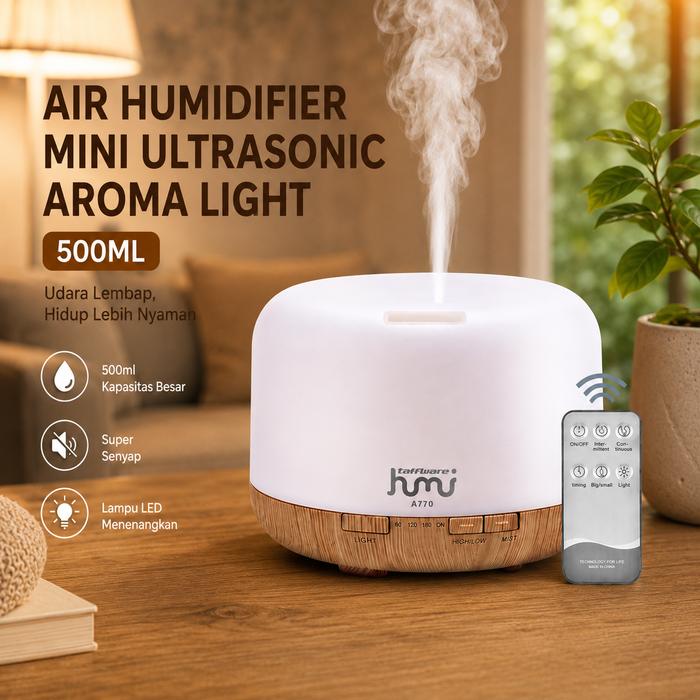 Permata Mall | Air Humidifier Mini | Humidifier Ultrasonic 500ml | Diffuser Aroma Remote